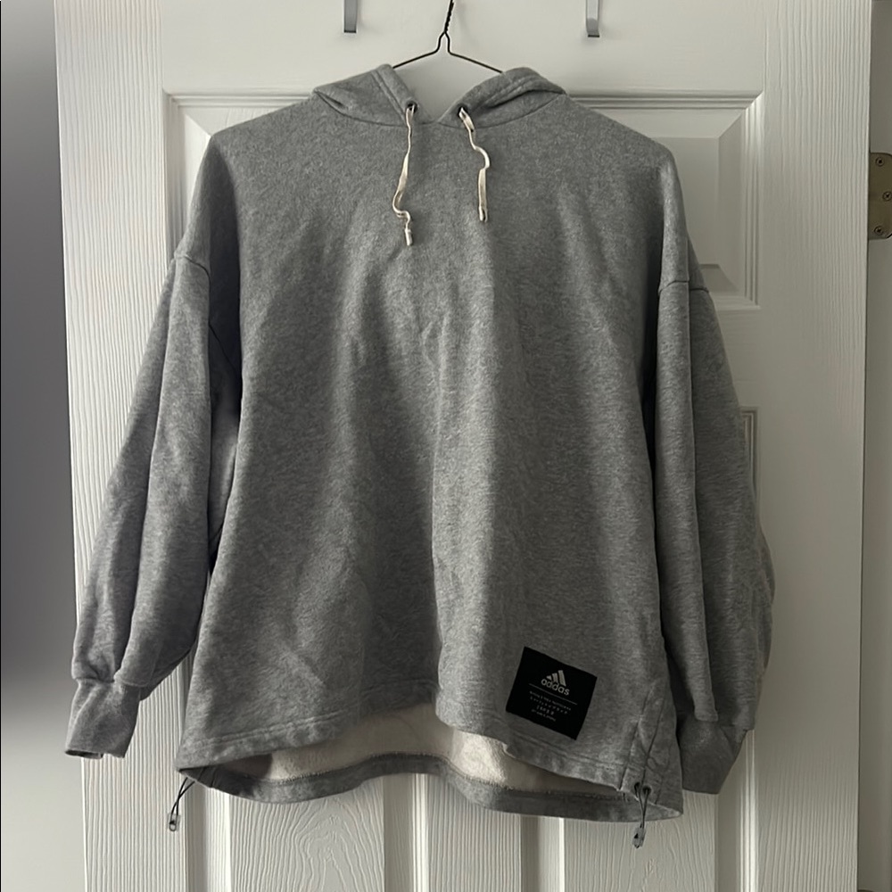 Adidas Heather Gray Pullover Hoodie